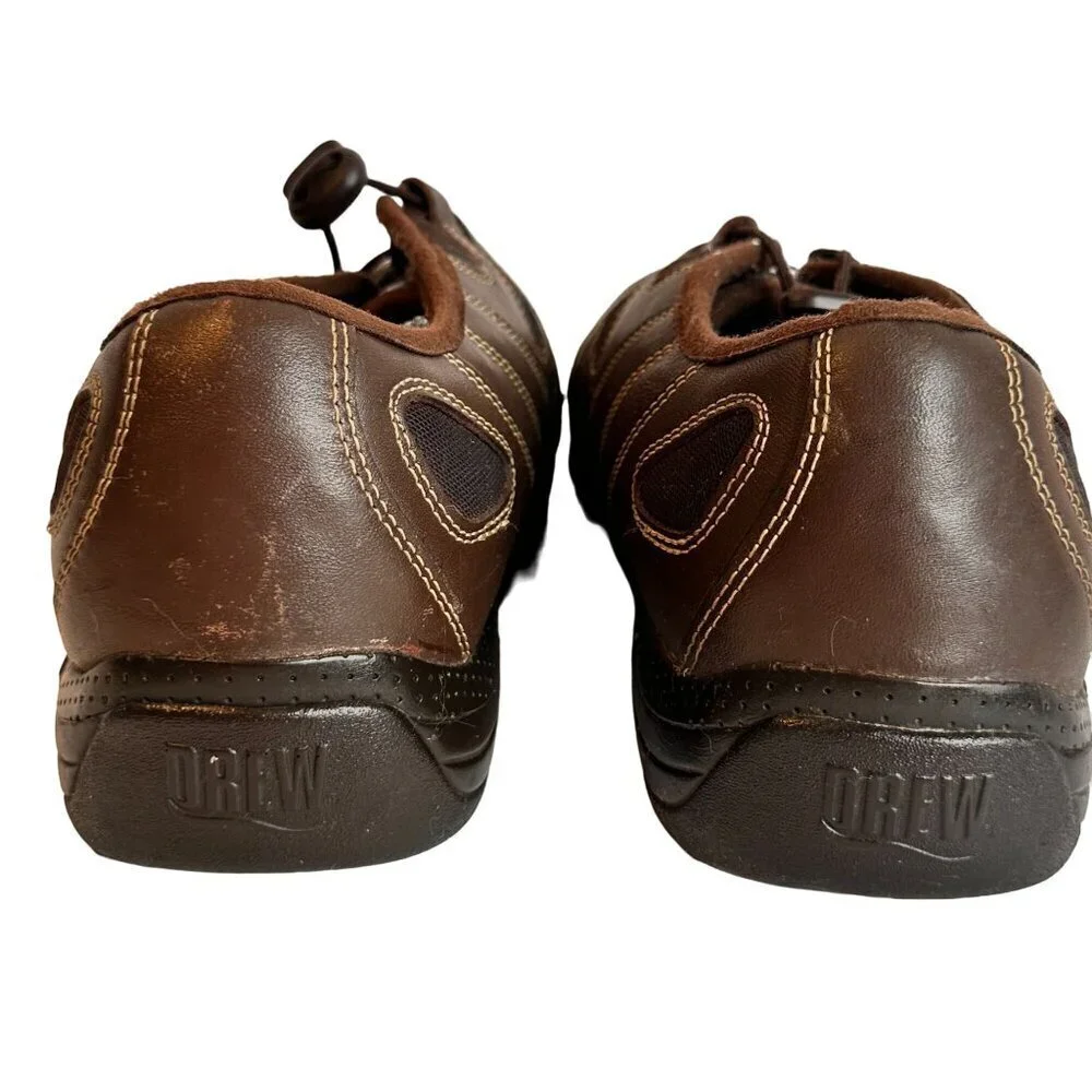 Drew Daisy Brown Leather Comfort Shoes 9.5W Casual Walking Sneakers